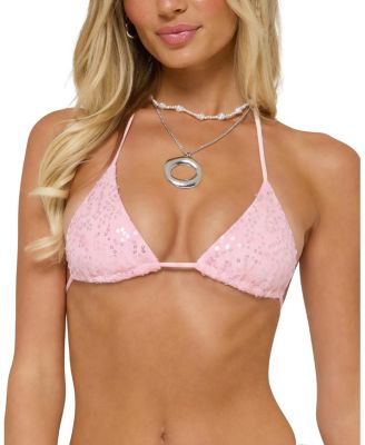  Naomey Sequin Triangle Bikini Top