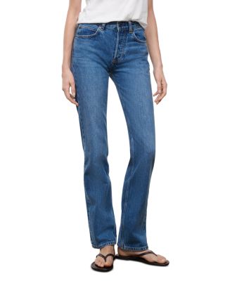 Teddy Mid-Rise Straight Jeans in Vintage Wash