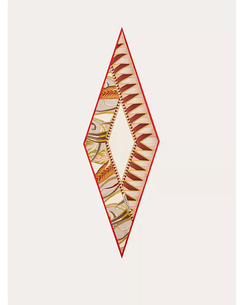 Ferragamo Giada Angled Silk Scarf
