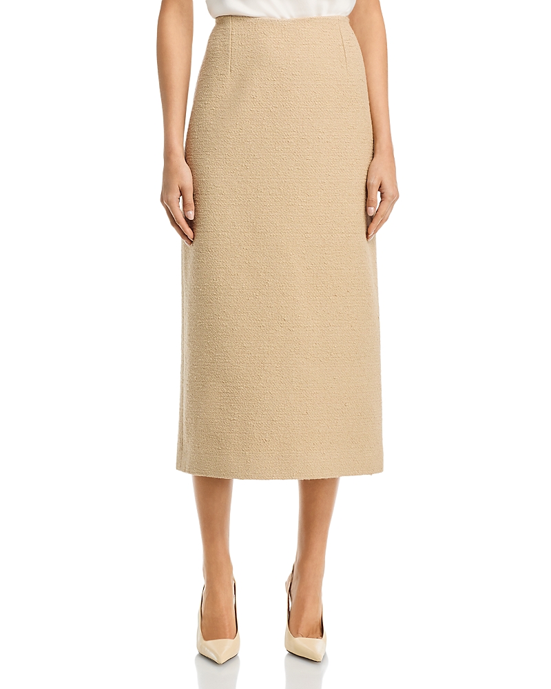 Oscar de la Renta Cotton Wool Tweed Pencil Skirt