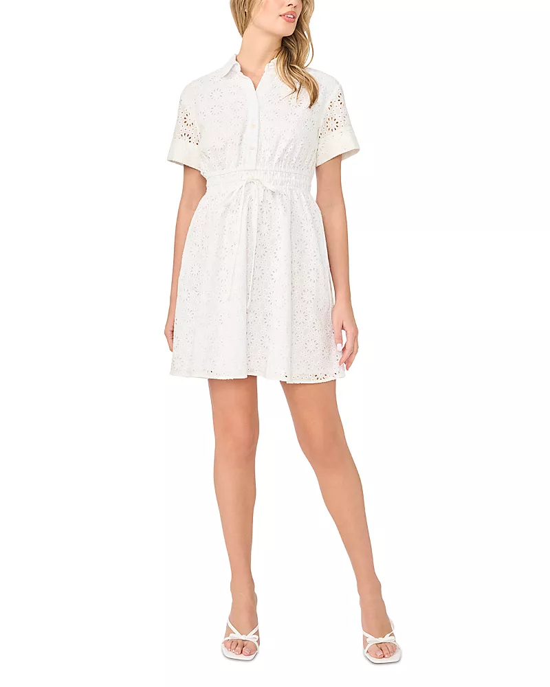CeCe Drawstring Waist Mini Dress