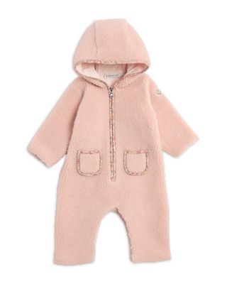 Girls' Hooded Teddy Fleece Romper - Baby