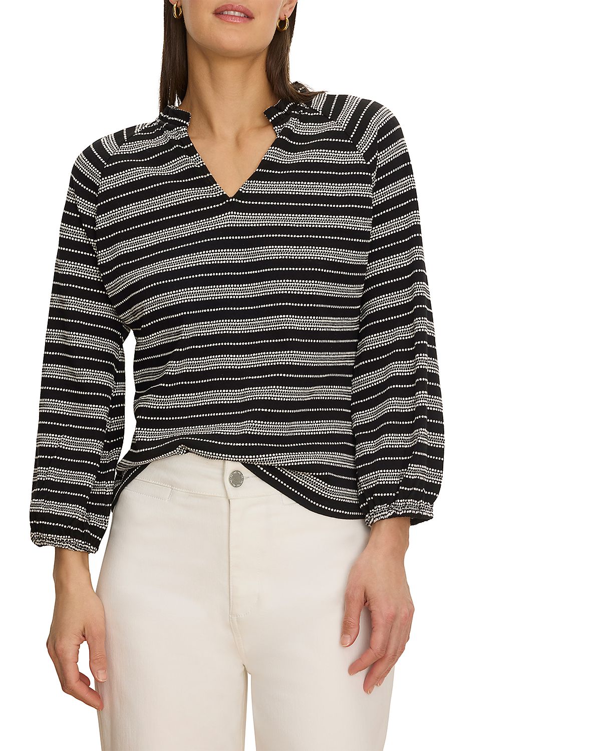 Nic+Zoe Dashing Split Neck Top