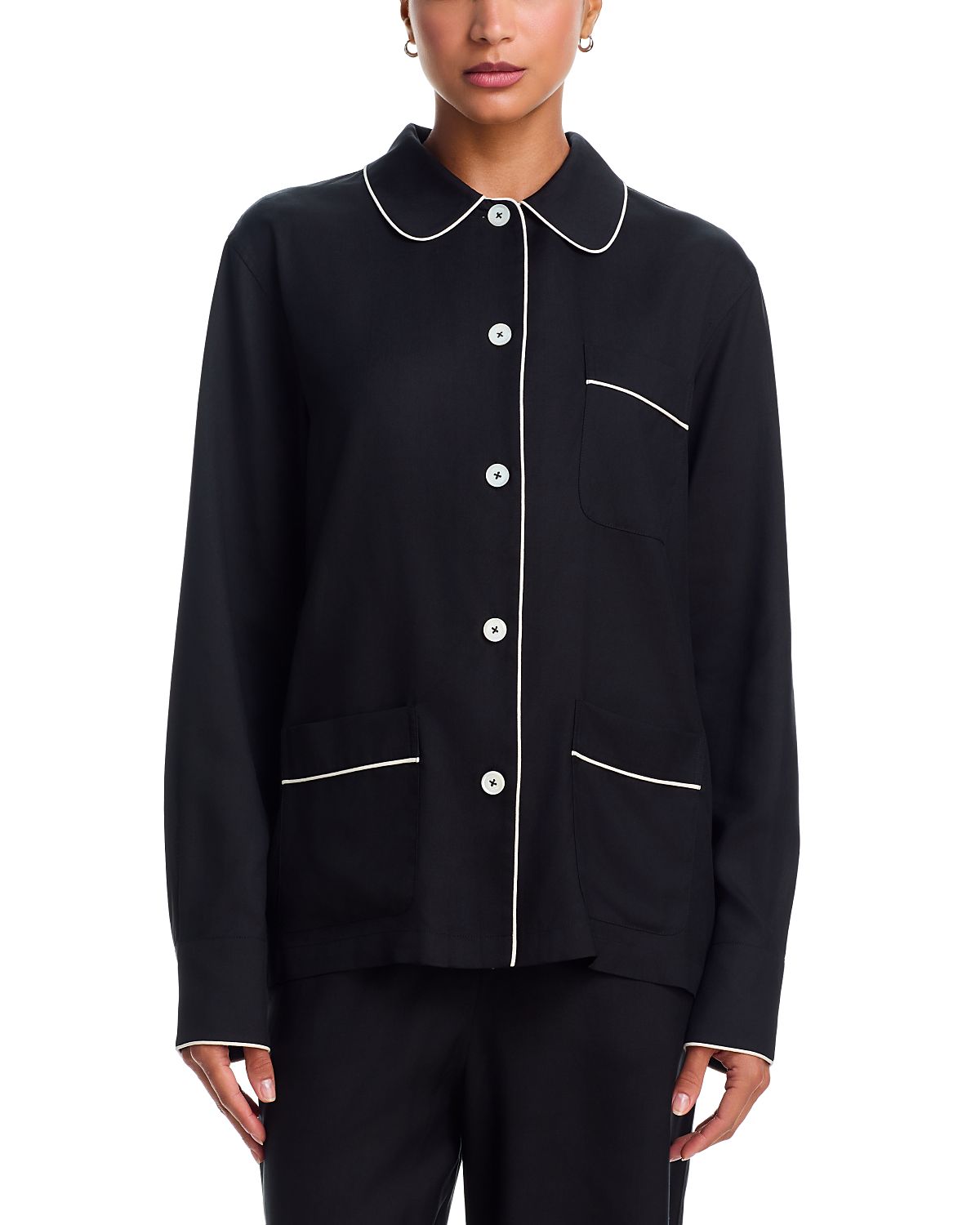 Toteme Piped Silk Pj Top