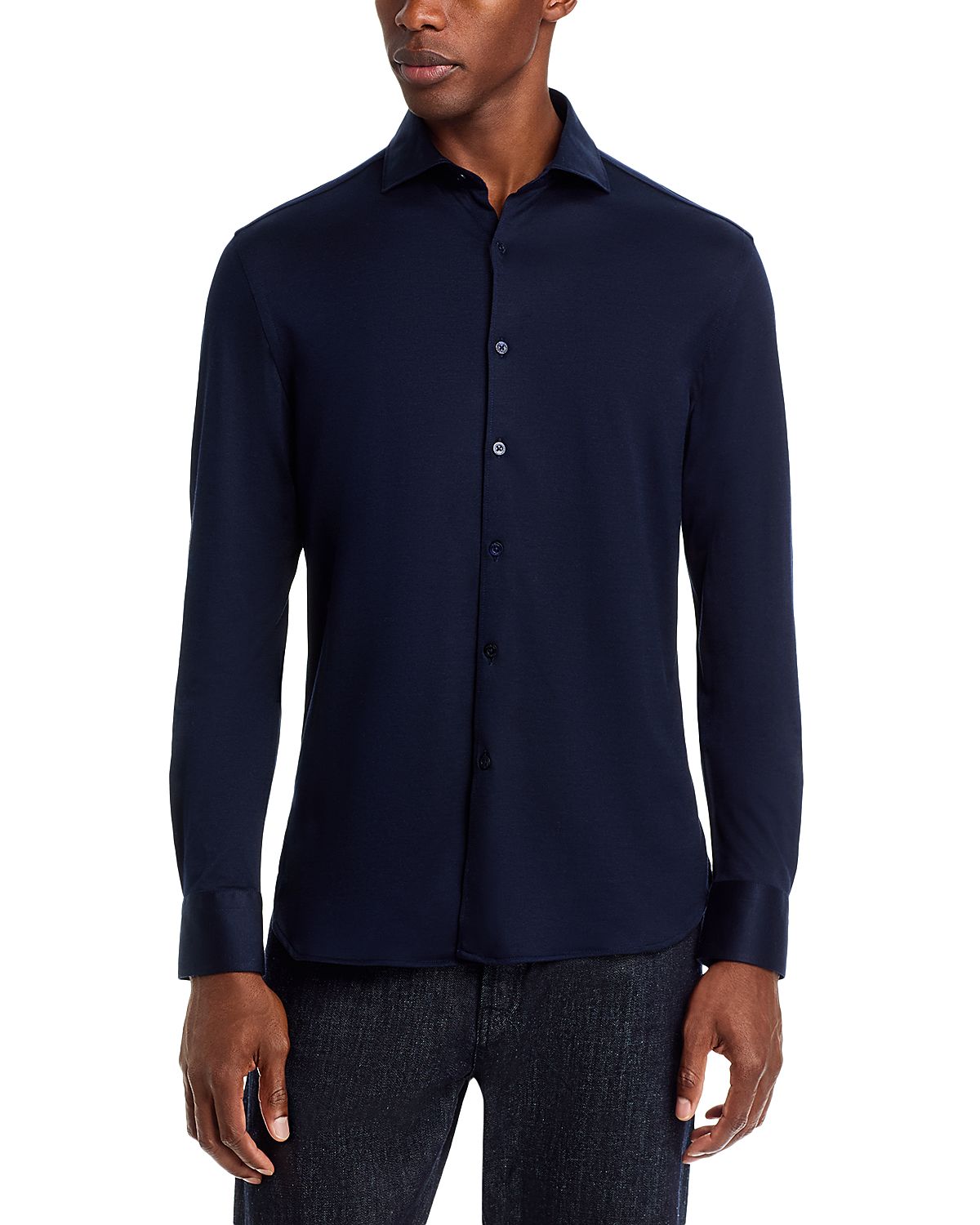 Canali Cotton & Lyocell Jersey Sportshirt