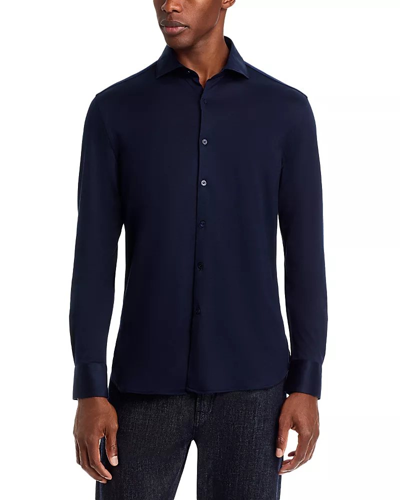 Canali Cotton & Lyocell Jersey Sportshirt