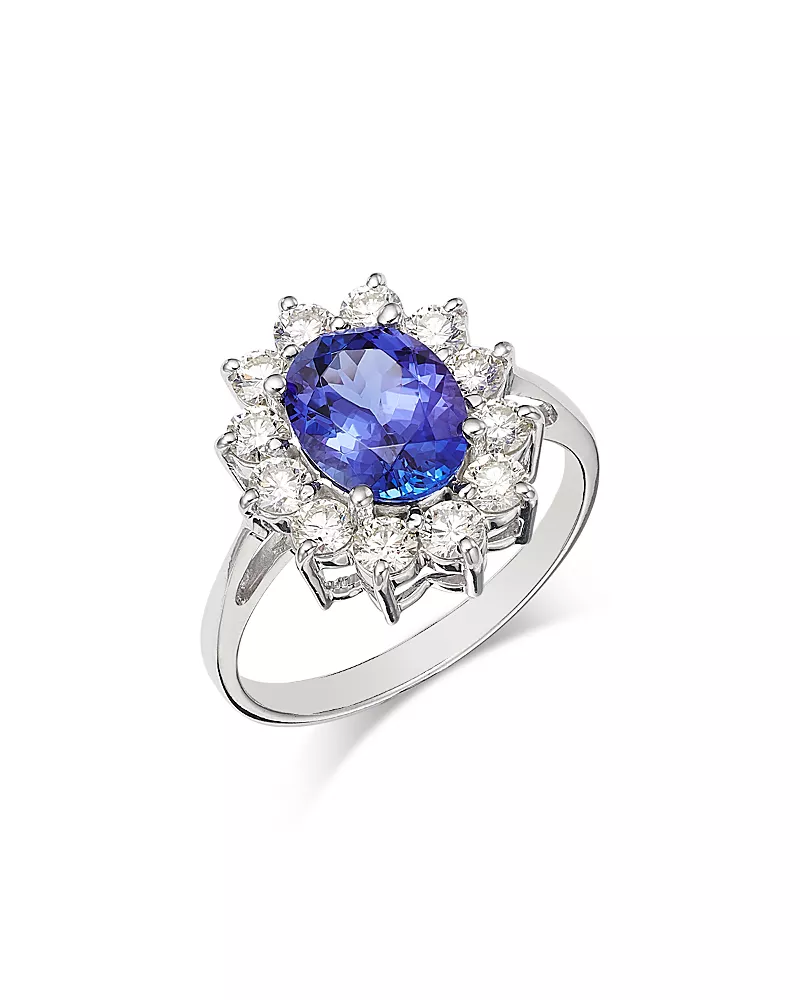 Bloomingdale's Fine Collection Tanzanite & Diamond Ring in 14K White Gold