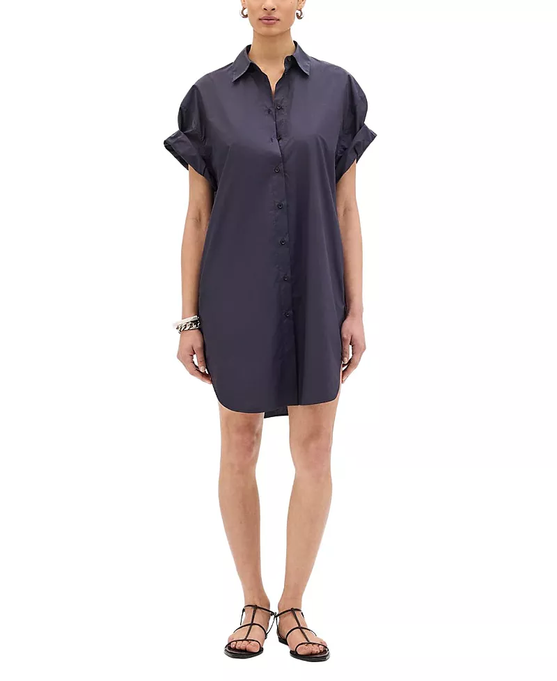 Another Tomorrow Short Shirt Dress