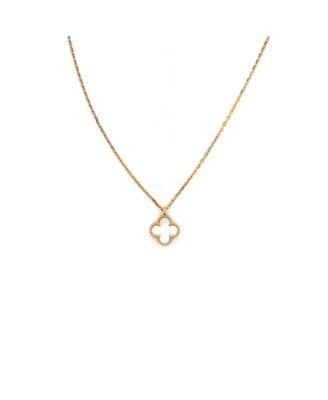  Sweet Alhambra Pendant Necklace 18K Gold and Mother of Pearl, 16