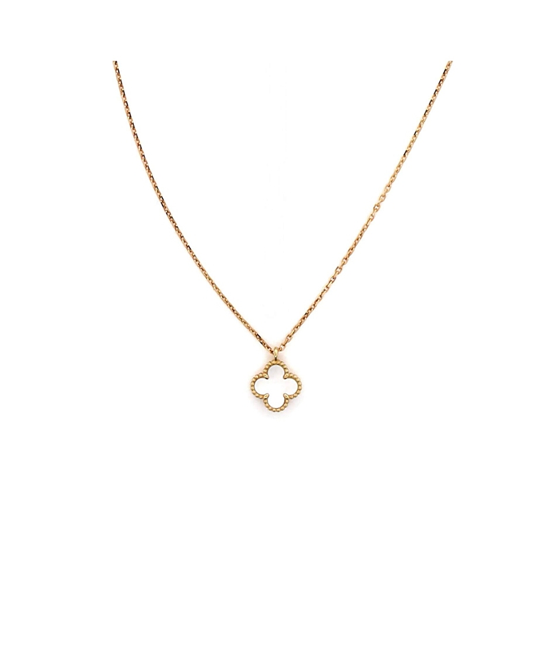 Pre-Owned Van Cleef & Arpels Sweet Alhambra Pendant Necklace 18K Gold and Mother of Pearl, 16