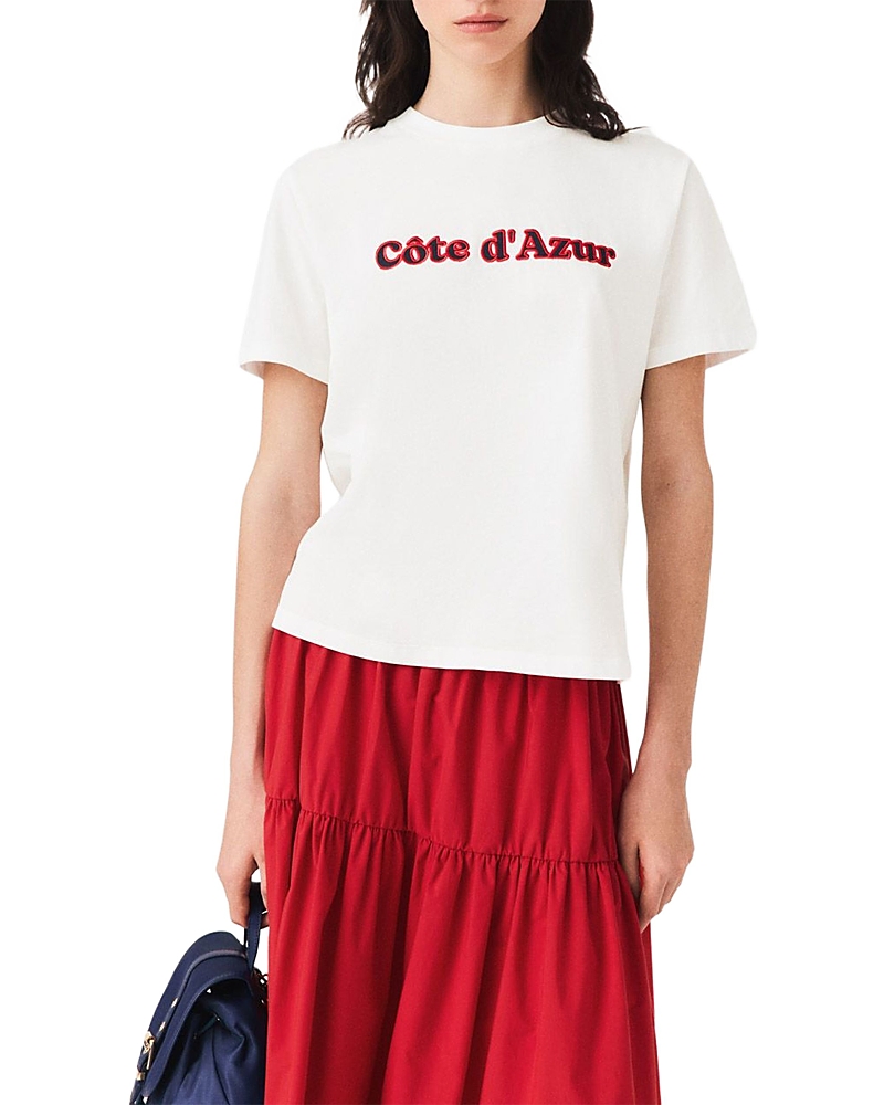 Maje Cote d'Azur Embroidered T Shirt