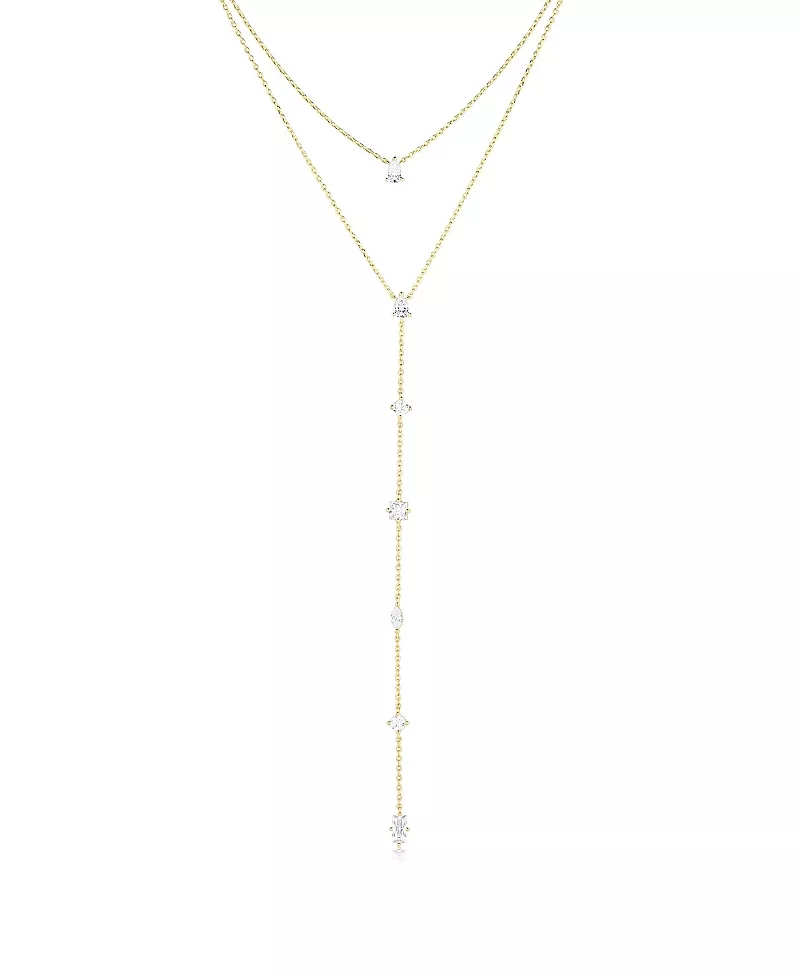 Set & Stones Layered Lariat Necklace