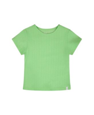 Girls' Relaxed Straight Fit Crinkle Jersey Short Sleeve T-Shirt - Little Kid