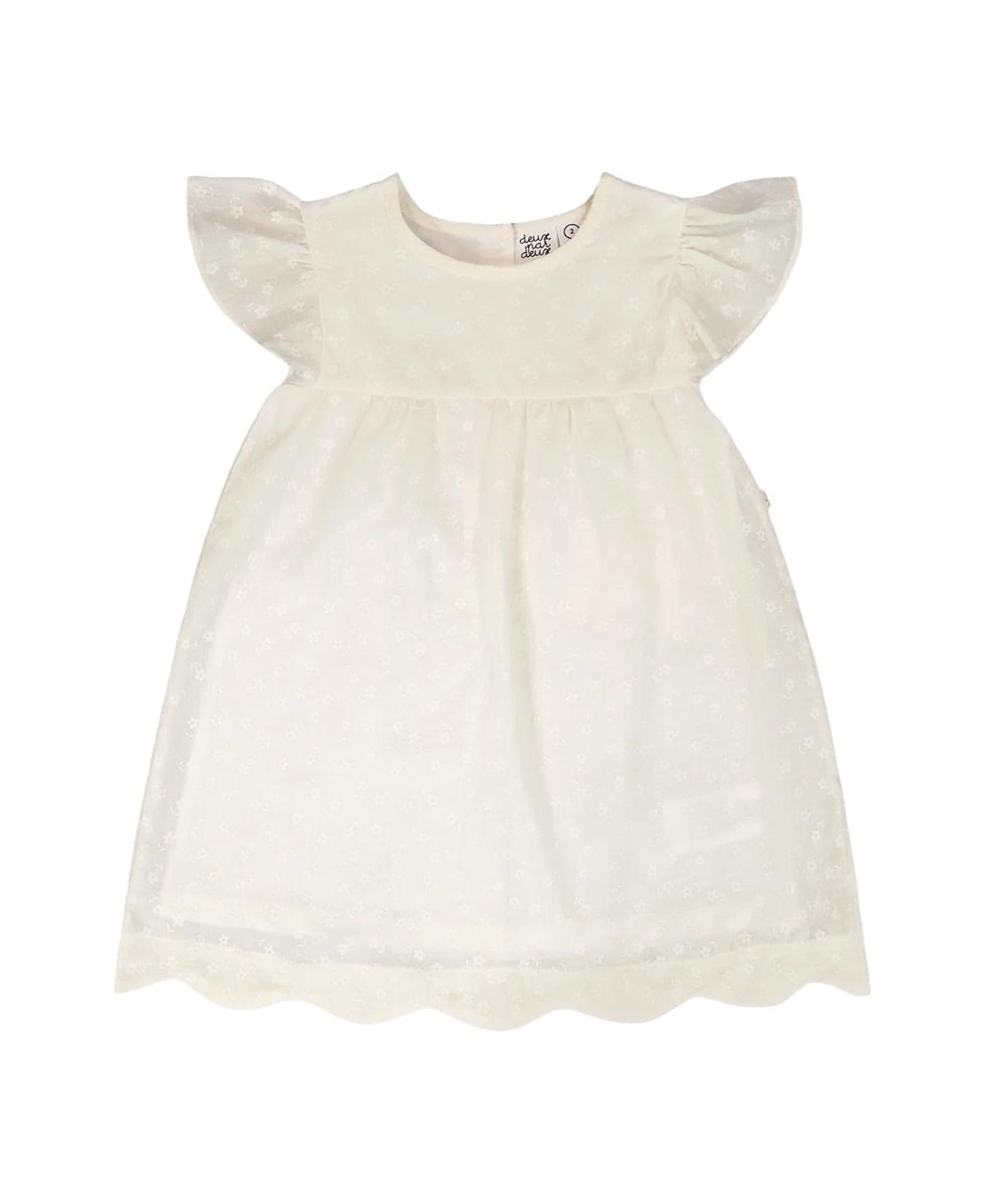 Deux par Deux Girls' Short Sleeve Poplin Dress - Little Kid