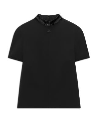 Vinyl Collar Heritage Short Sleeve Top