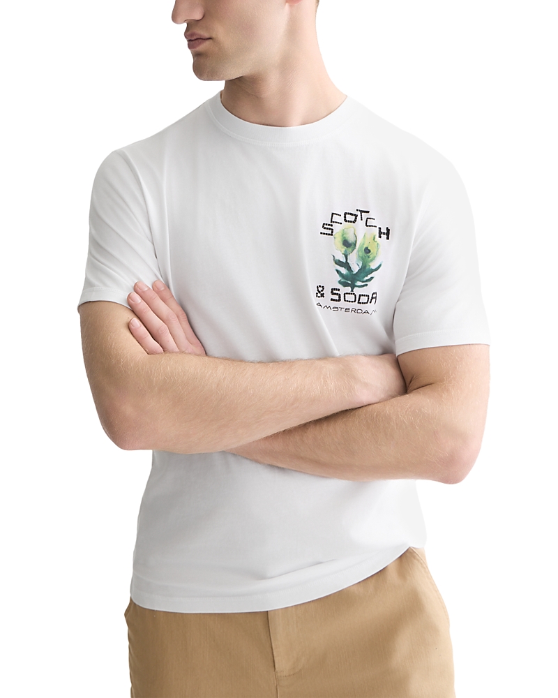 Scotch & Soda Watercolor Plant Graphic T-Shirt