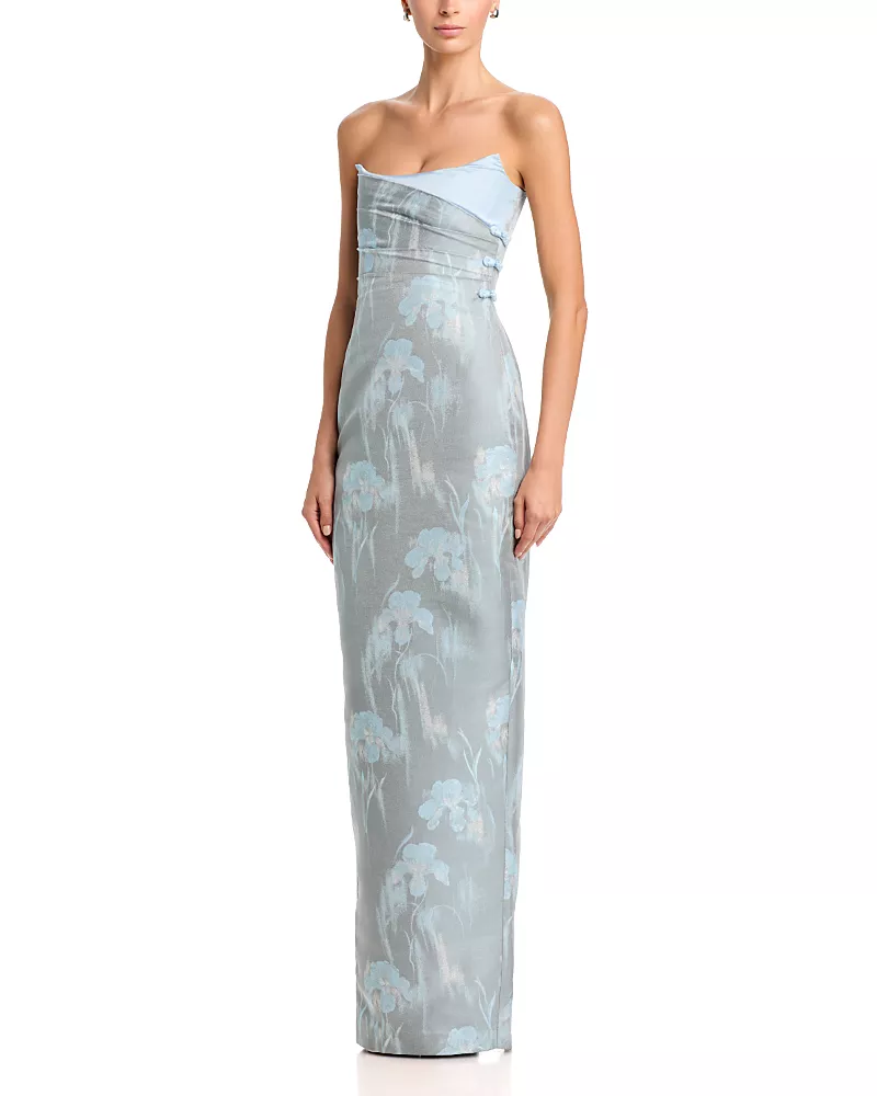 Sau Lee Savie Jacquard Gown