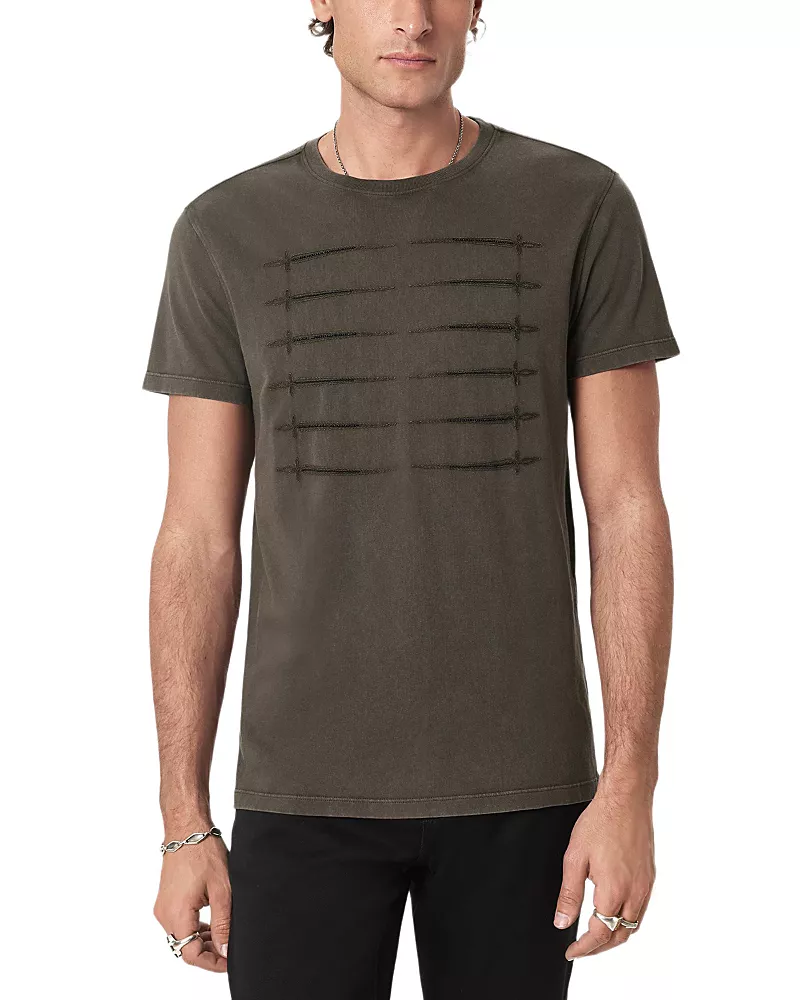 John Varvatos Embroidered Sword Graphic T-Shirt