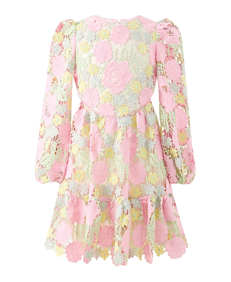 Marlo Kids Girls' Estella Embroidered Mini Dress - Little Kid, Big Kid