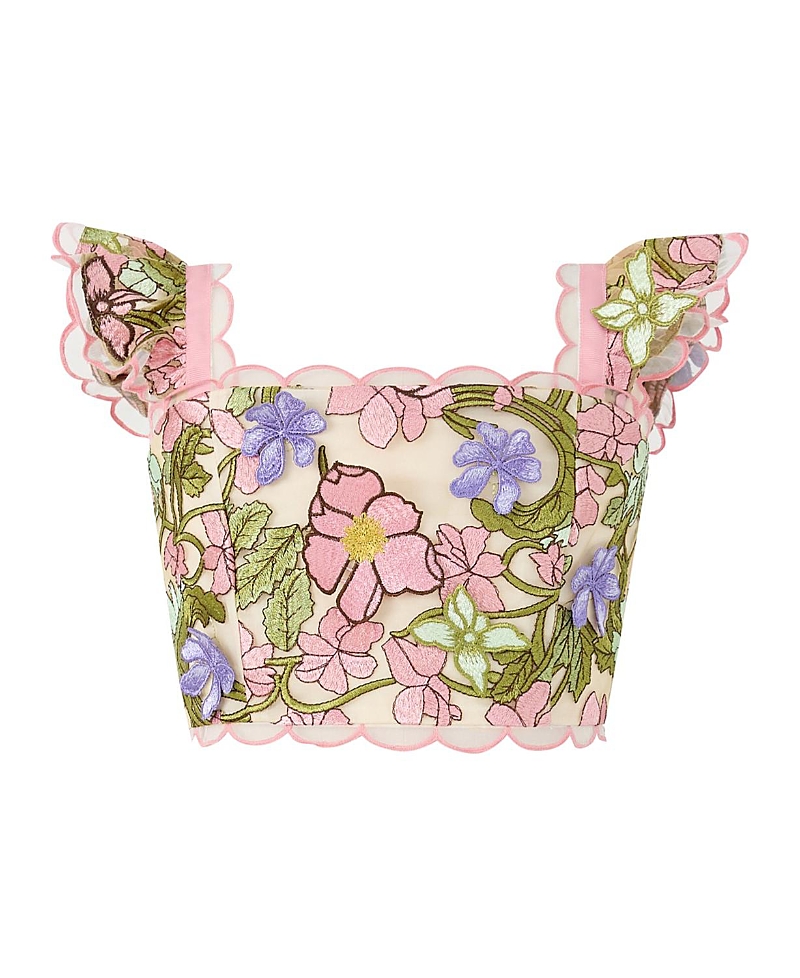Marlo Kids Girls' Bonnie Sleeve Embroidered Top - Little Kid, Big Kid