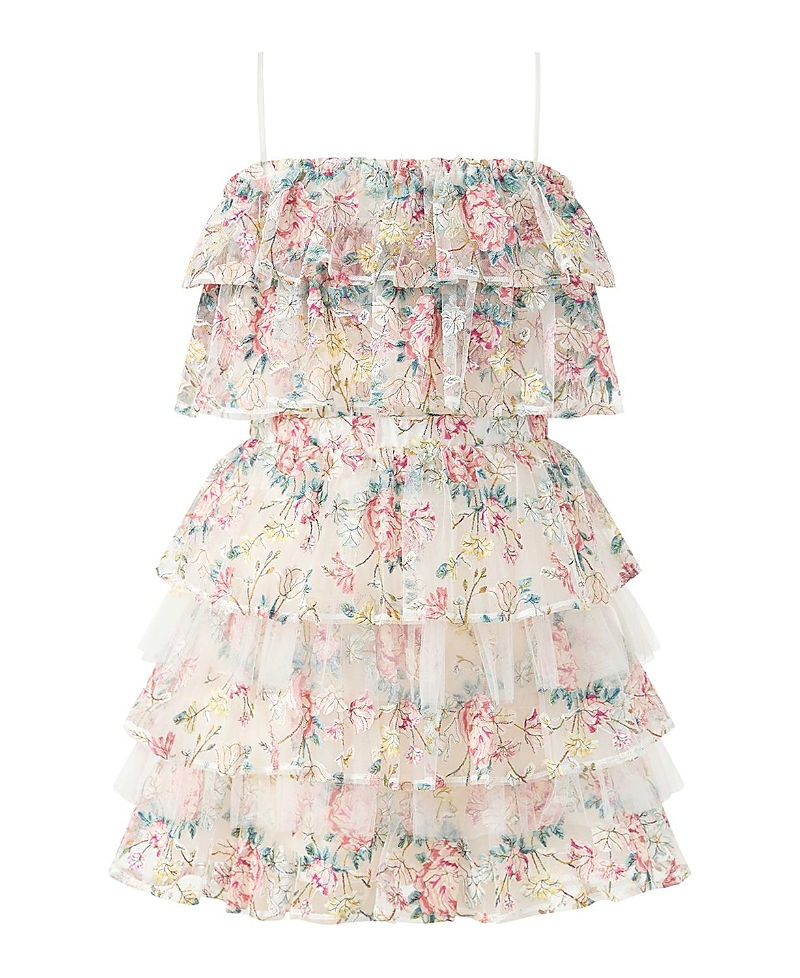 Marlo Kids Girls' Reign Frill Embroidered Mini Dress - Little Kid, Big Kid