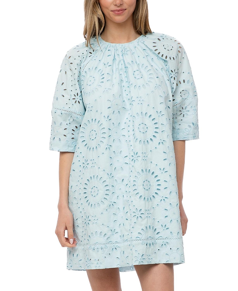 The Burgess Collection The Kennedy Eyelet Mini Dress