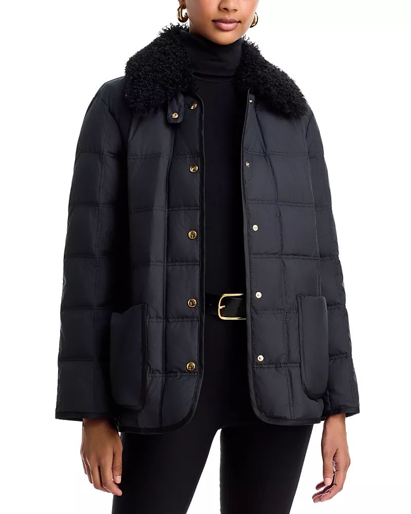 Moncler Cygnes Belted Down Jacket