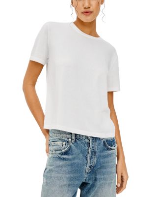 Cotton-Blend Round-Neck Sweater Top