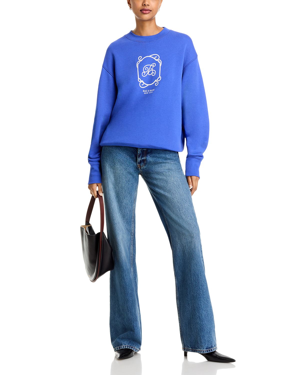 x Bloomingdale's Vintage Terry Oversized Sweatshirt - Exclusive thumbnail 3