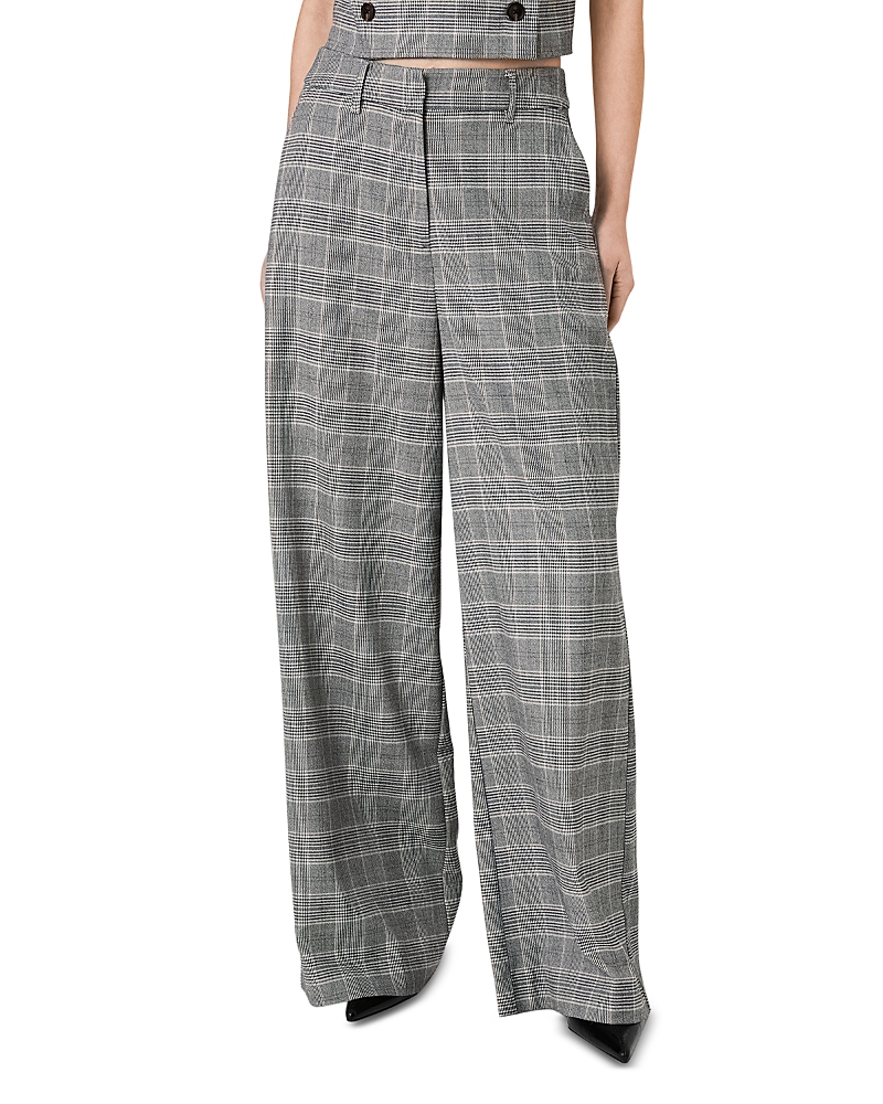 French Connection Matteo Plaid Wide Leg Pants