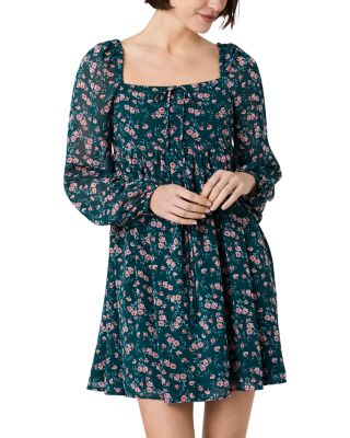 Marina Lucia Floral Print Dress