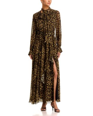 Jane Tie Neck Printed Dress