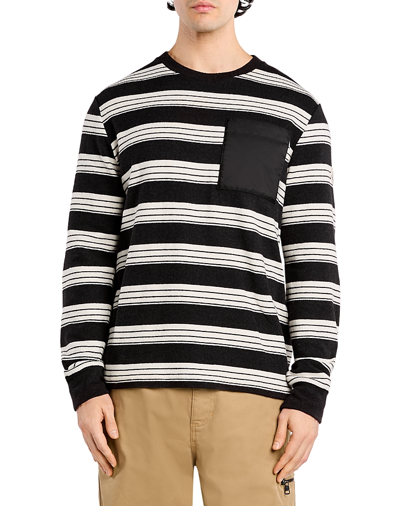 Moncler Chest Pocket Stripe Crewneck Shirt