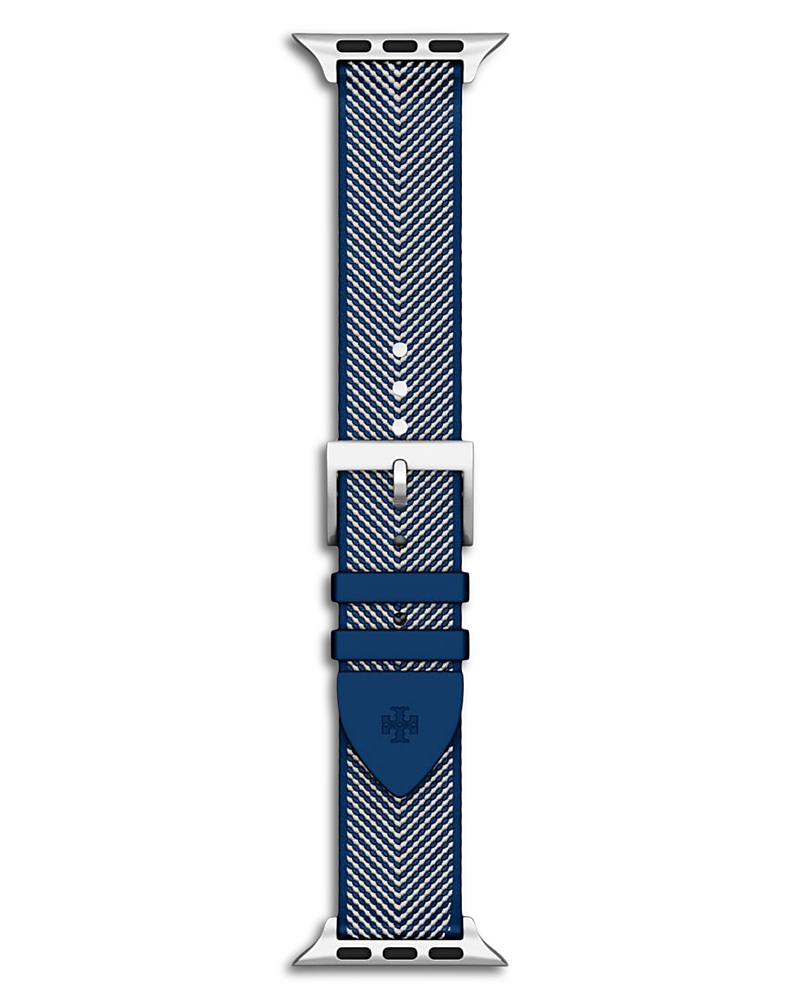 Tory Burch Kira Blue Grosgrain Band for Apple Watch, 38-46mm