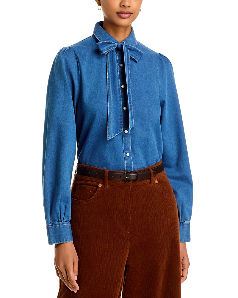 French Connection Zaves Cotton Chambray Shirt