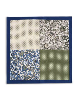 Paisley Quadrant Silk Pocket Square - Exclusive