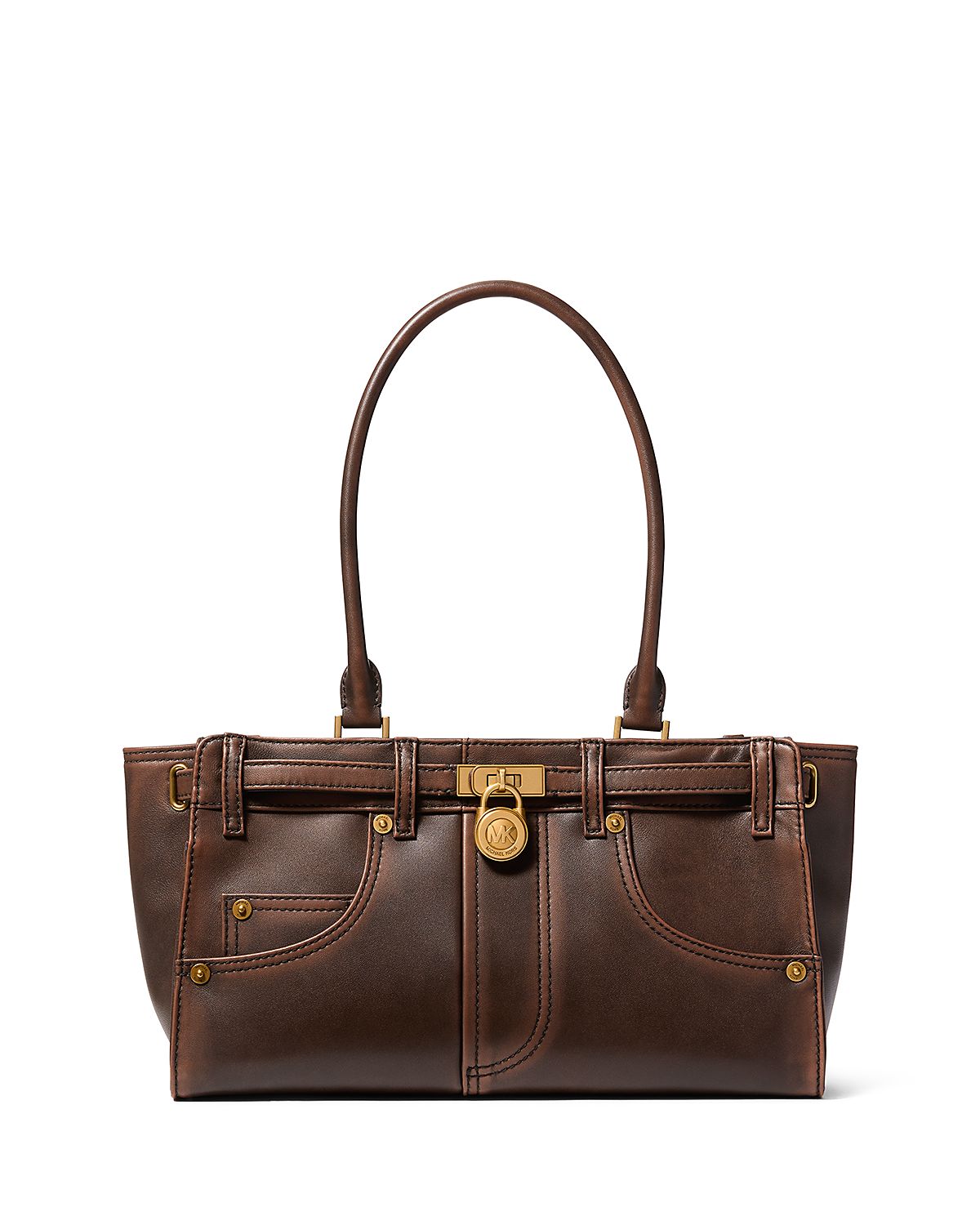 Michael Kors Hamilton Moderne East/West Leather Shoulder Tote