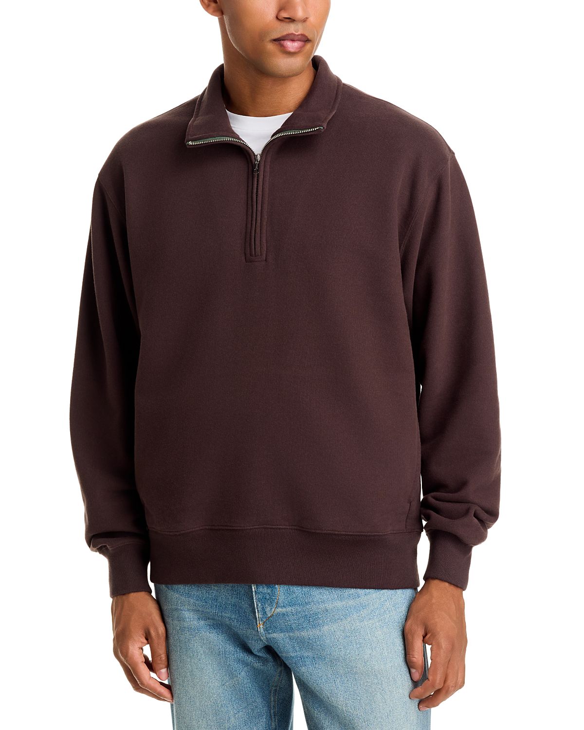 Madewell McCarren Funnel Neck Cotton Blend Sweatshirt