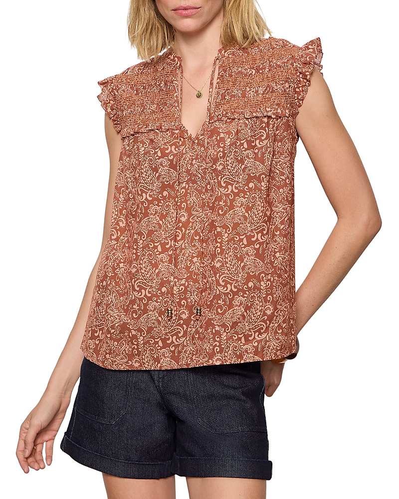 Sanctuary Free Feeling Smocked Sleeveless Top