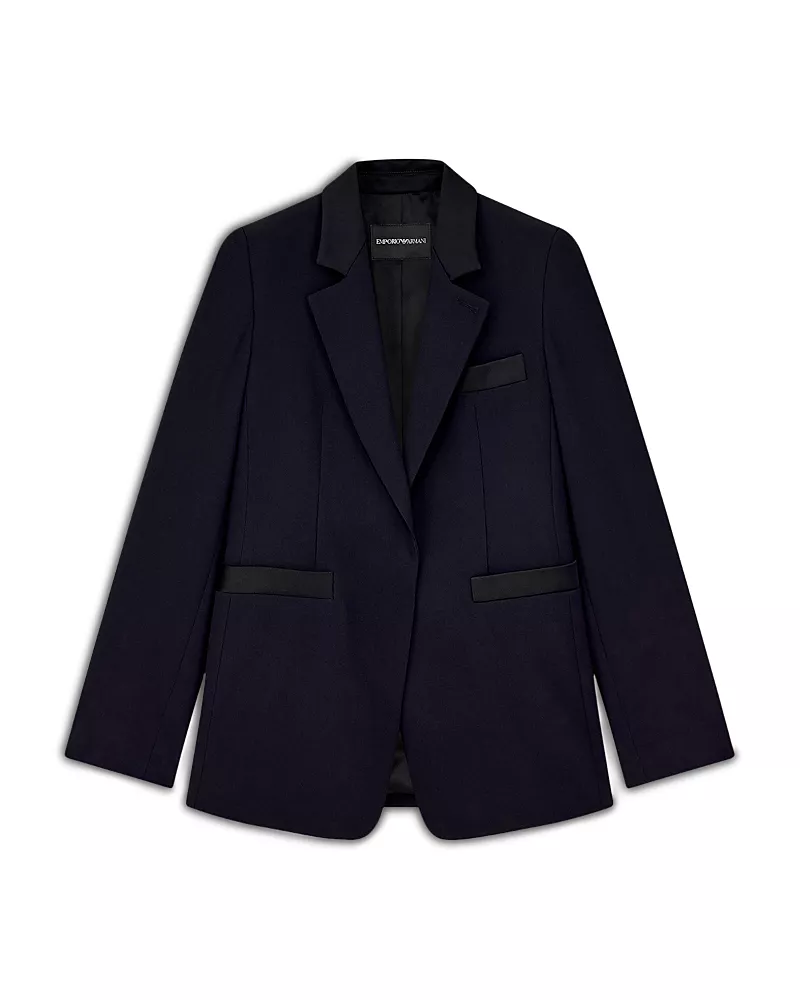 Emporio Armani Two Button Satin Blazer