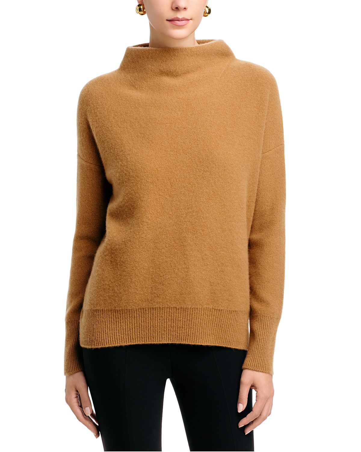 Vince Boiled Cashmere Funnel Neck Sweater