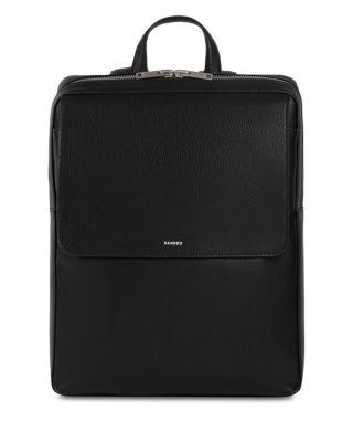 Sandro Vertical Leather Backpack