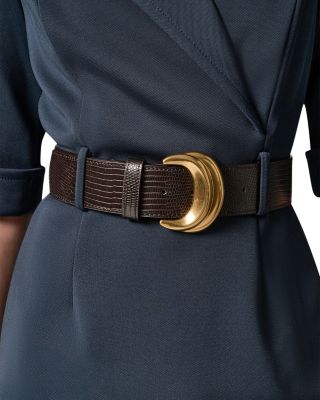 Belted Notched Lapel Dress - thumbnail 5