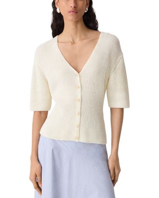 Shaped Short Sleeve Cardigan