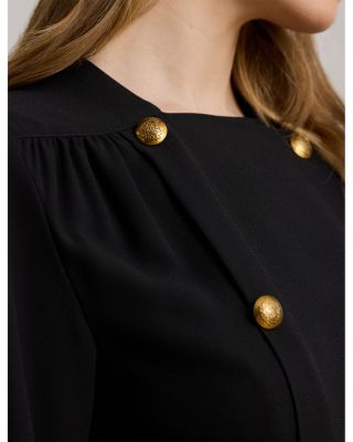 Double Breasted Georgette Dress - thumbnail 5