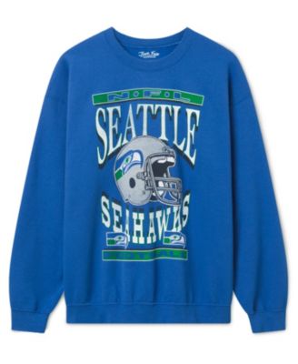  Unisex Seattle Seahawks Helmet Flea Market Crew Fleece Sweatshirt