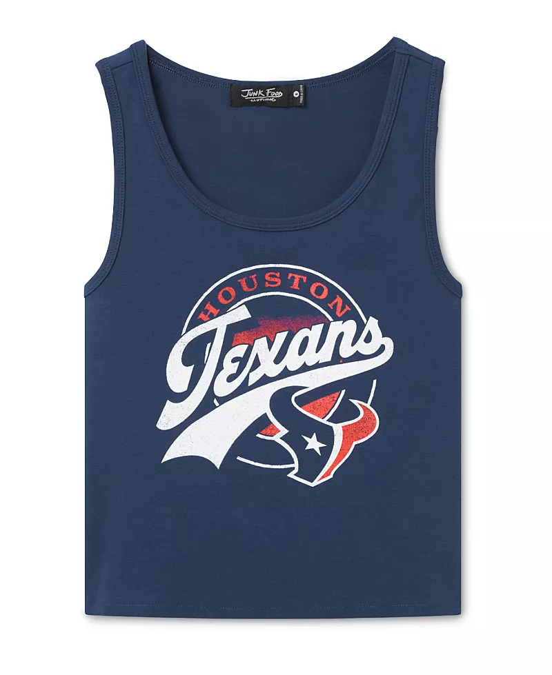 Junk Food Clothing Women's Houston Texans Cropped Tank