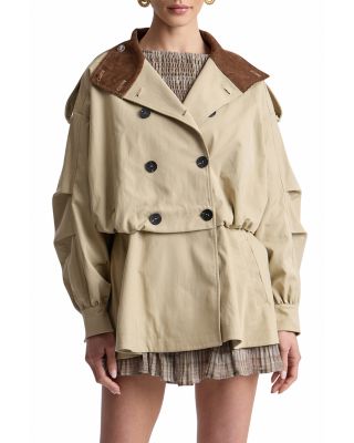 Blouson Peplum Short Trench Jacket