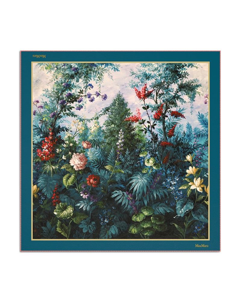 Max Mara Mxaflipper Silk Scarf in Green