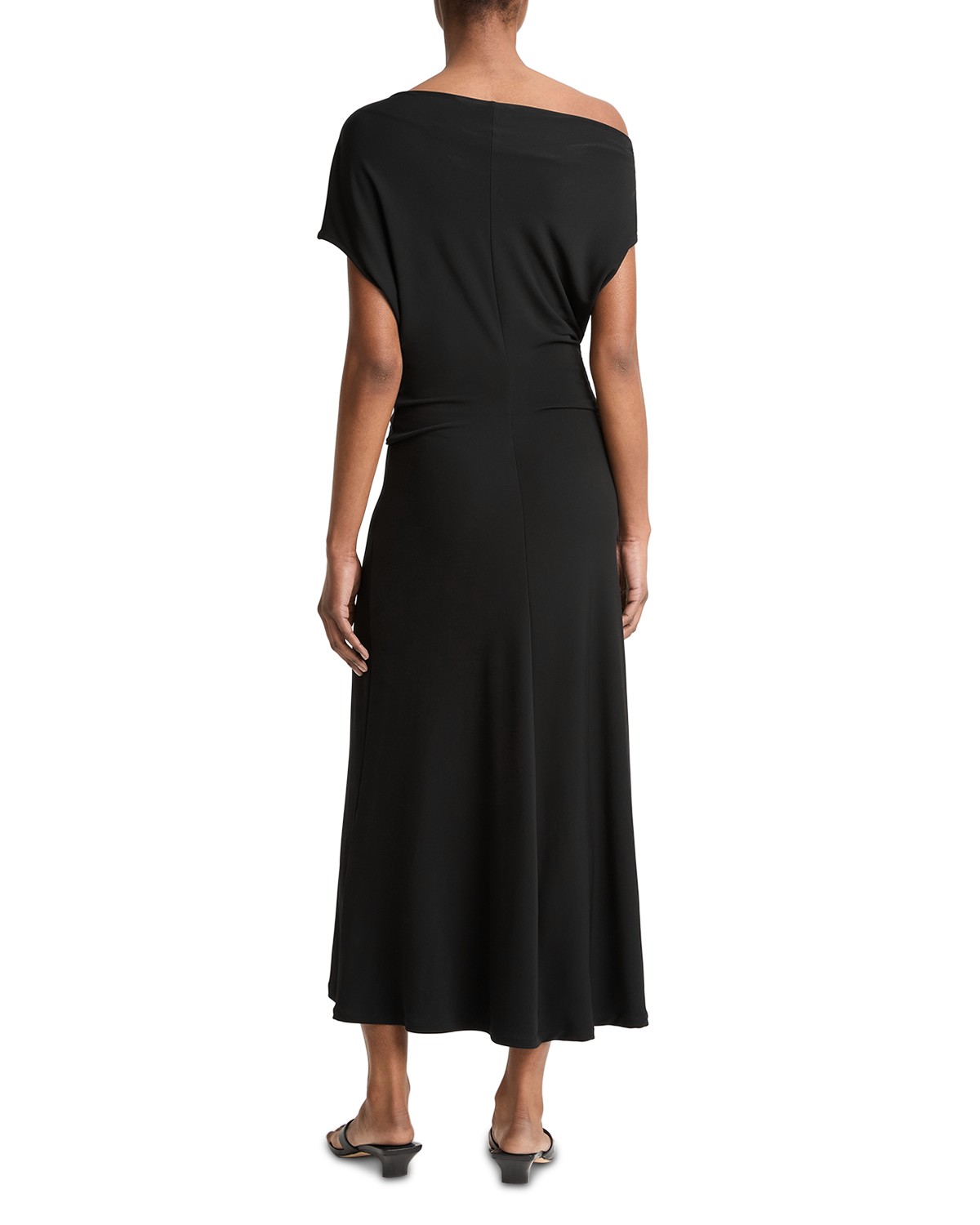 Matte Jersey Off-the-Shoulder Midi Dress